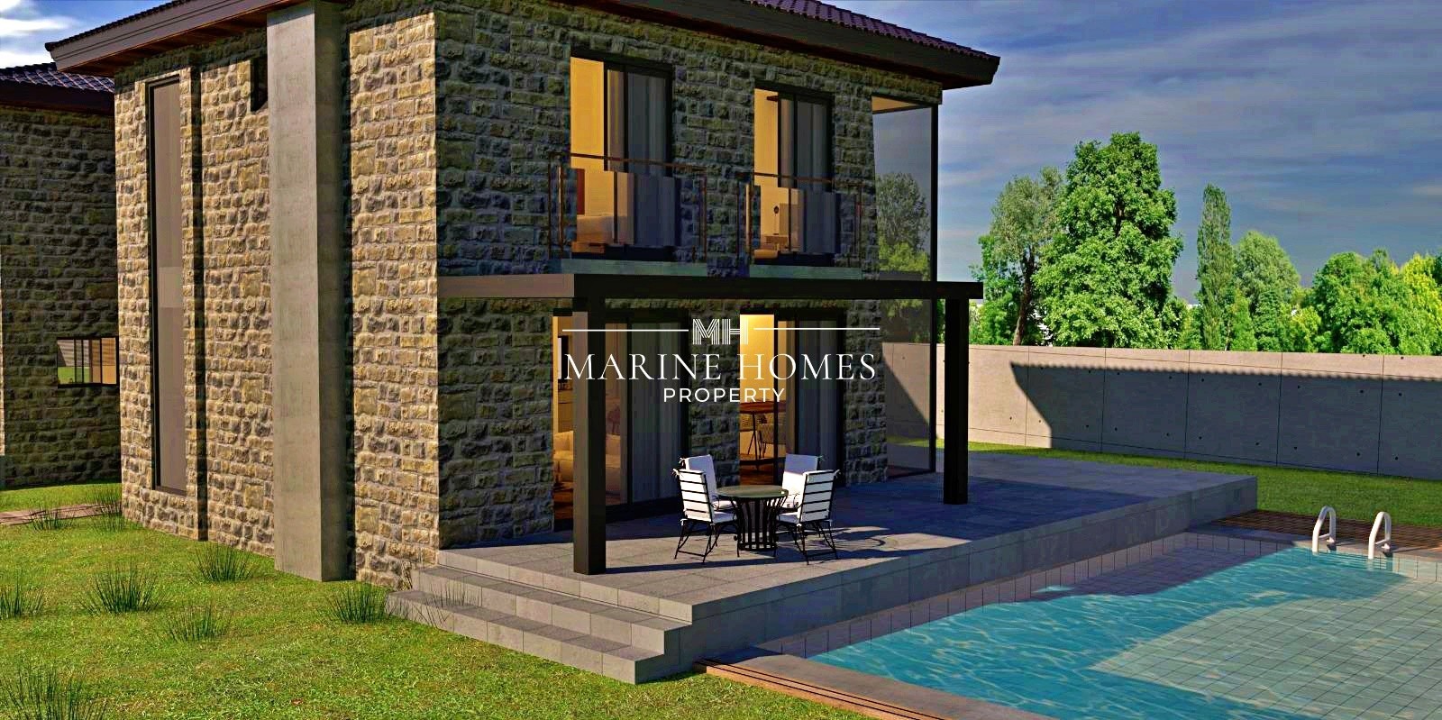 3 Bedroom Stone Villa For Sale In Üzümlü Project