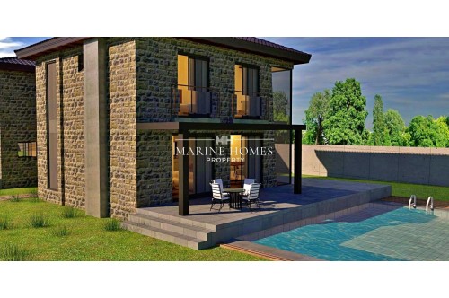 Üzümlü Kızılbel Mahallesinde Projeden Satılık 3+1 Taş Villa