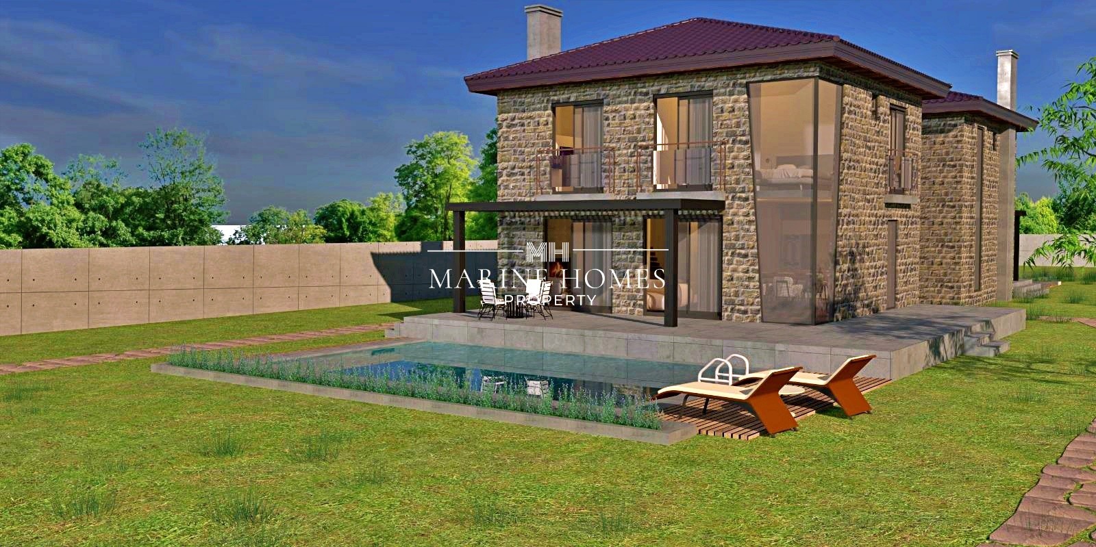 3 Bedroom Stone Villa For Sale In Üzümlü Project