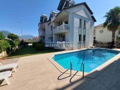 3+1 DUPLEX FLAT WITH POOL IN CENTRAL LOCATION IN FETHIYE