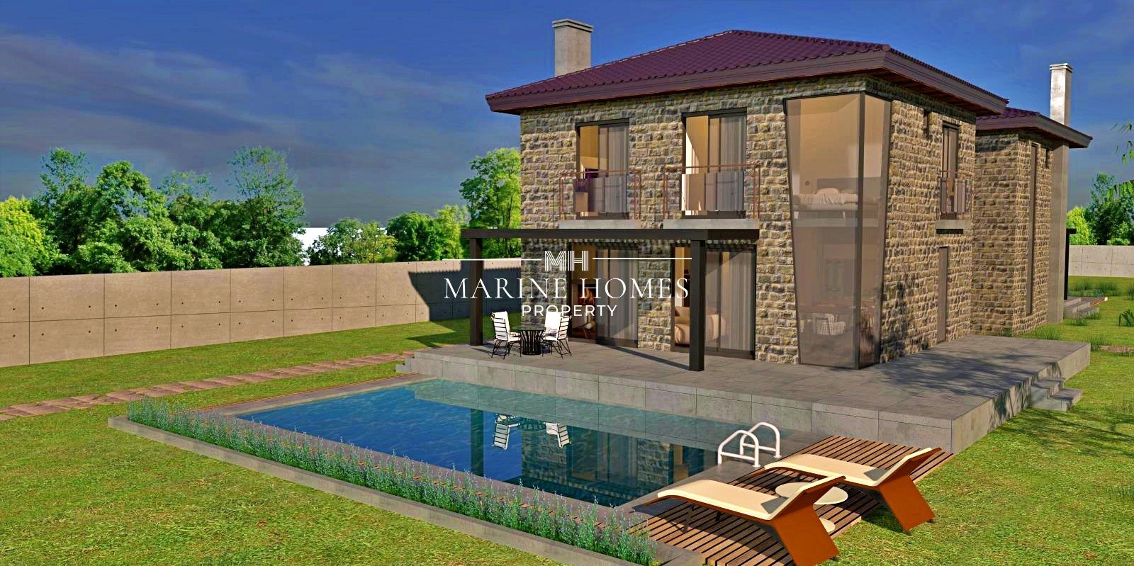 3 Bedroom Stone Villa For Sale In Üzümlü Project